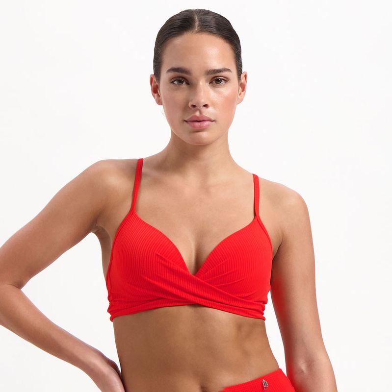 Beachlife Fiery Red Twist Bikinitopp