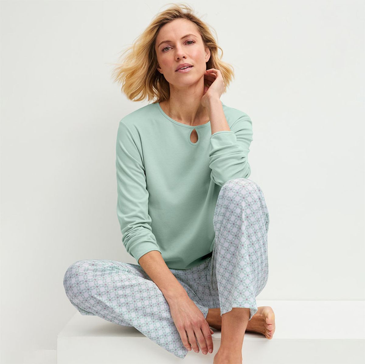 Calida Sweet Dreams Pyjamas - Light Aqua