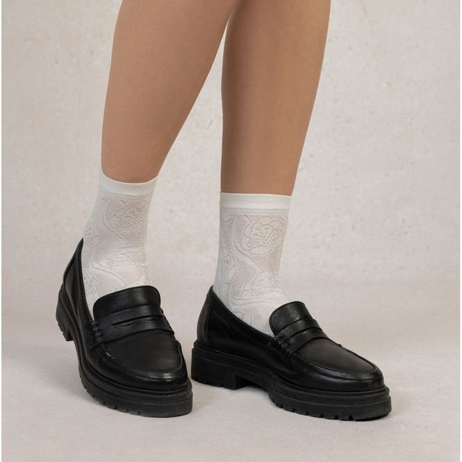 Hovedbilde Bleuforet Lacy Silk Ankle Socks Neige