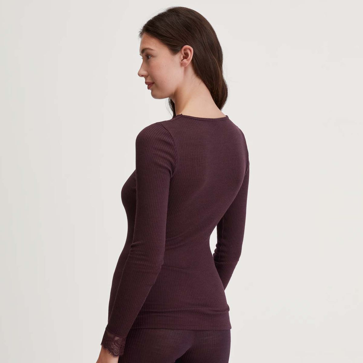 Calida Silky Wool Joy Genser Black Cherry