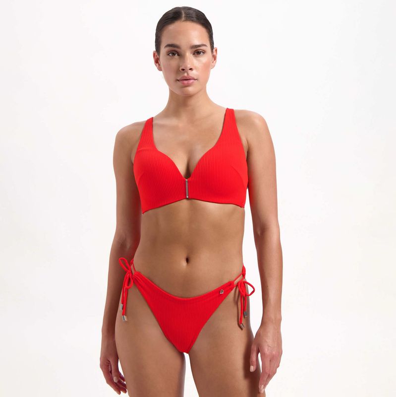 Beachlife Fiery Red Push-up Bikinitopp 