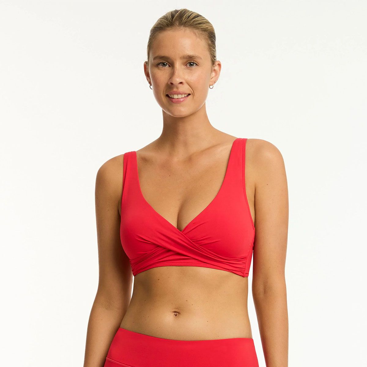 Sea Level Essentials Cross Front Multifit Bikinitopp